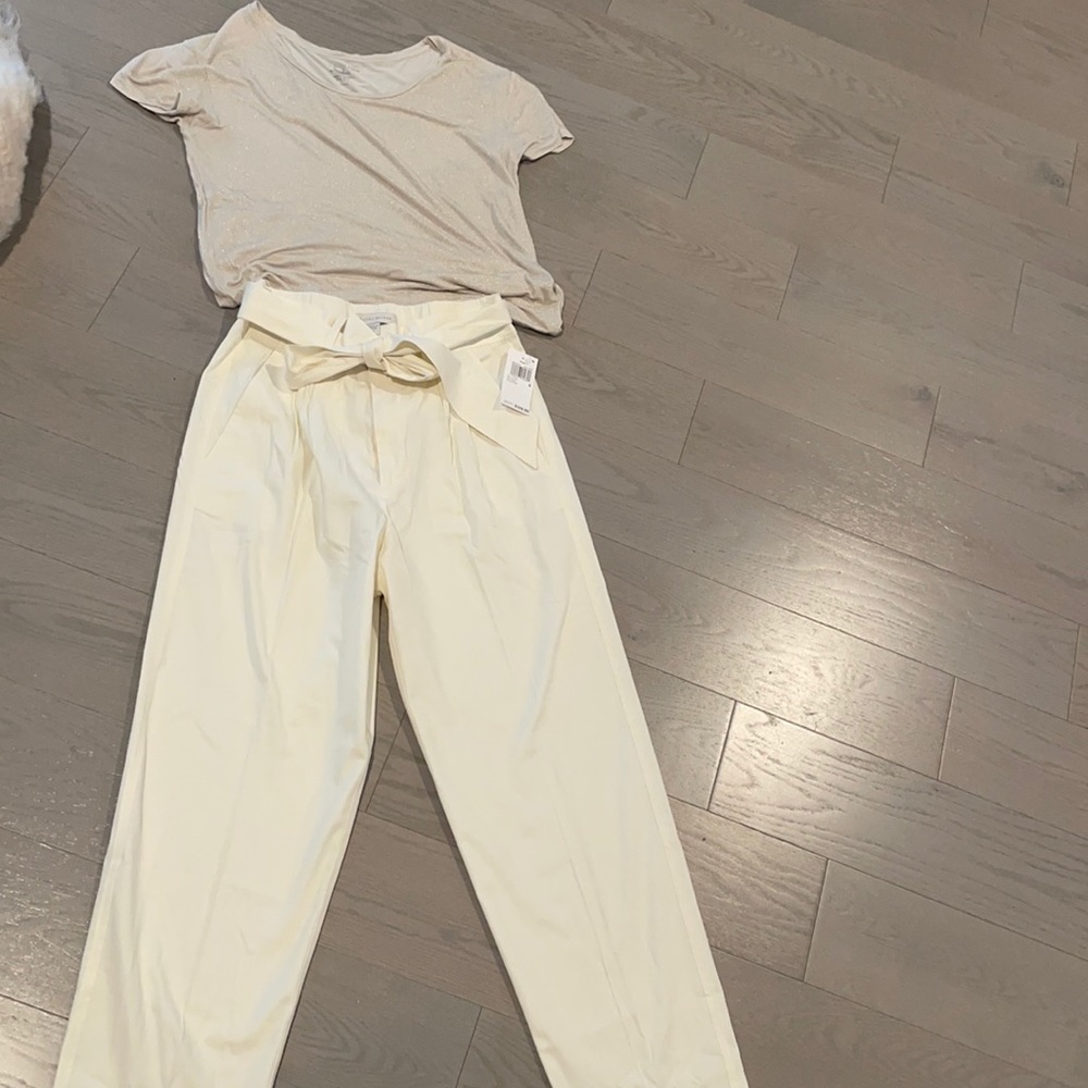 NWT Brochu walker ivory pant small